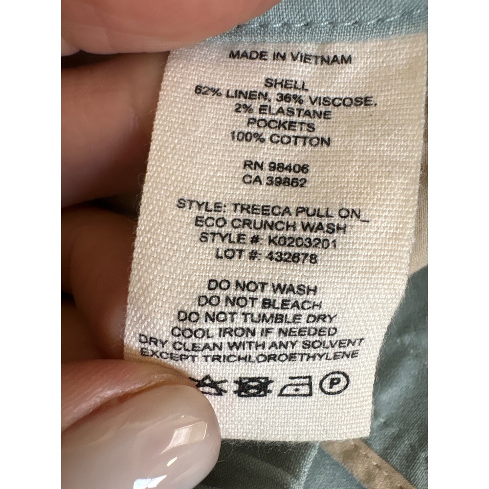 Theory Womens Linen Suit Set Seafoam Green Eco Crunch Jacket 6 Treeca Pants 6 - Picture 5 of 12